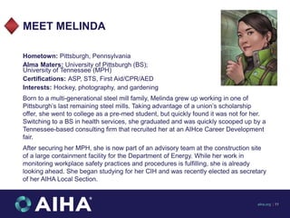 MEET MELINDA
Hometown: Pittsburgh, Pennsylvania
Alma Maters: University of Pittsburgh (BS);
University of Tennessee (MPH)
...