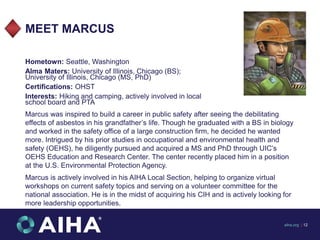 MEET MARCUS
Hometown: Seattle, Washington
Alma Maters: University of Illinois, Chicago (BS);
University of Illinois, Chica...