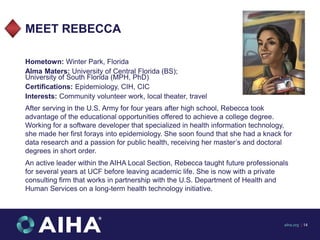 MEET REBECCA
Hometown: Winter Park, Florida
Alma Maters: University of Central Florida (BS);
University of South Florida (...